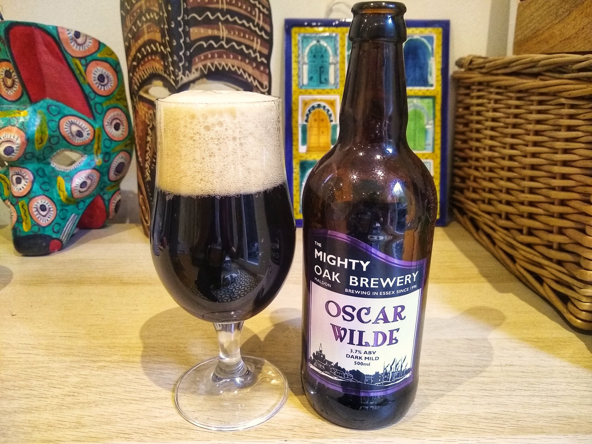 Mighty Oak Brewery Oscar Wilde dark mild beer